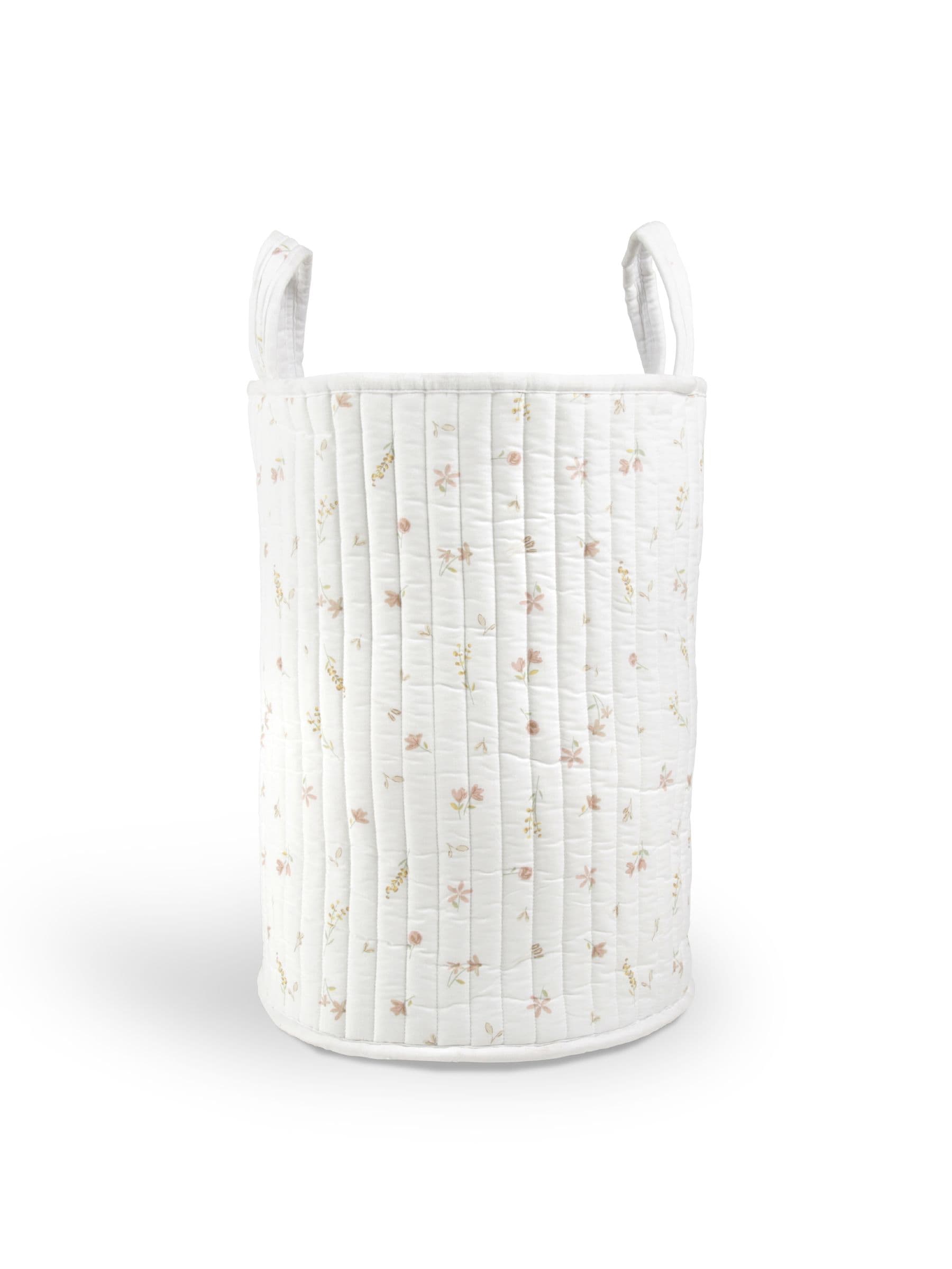 Cuddleco Meadow Large quilted storage basket for nursery - British product