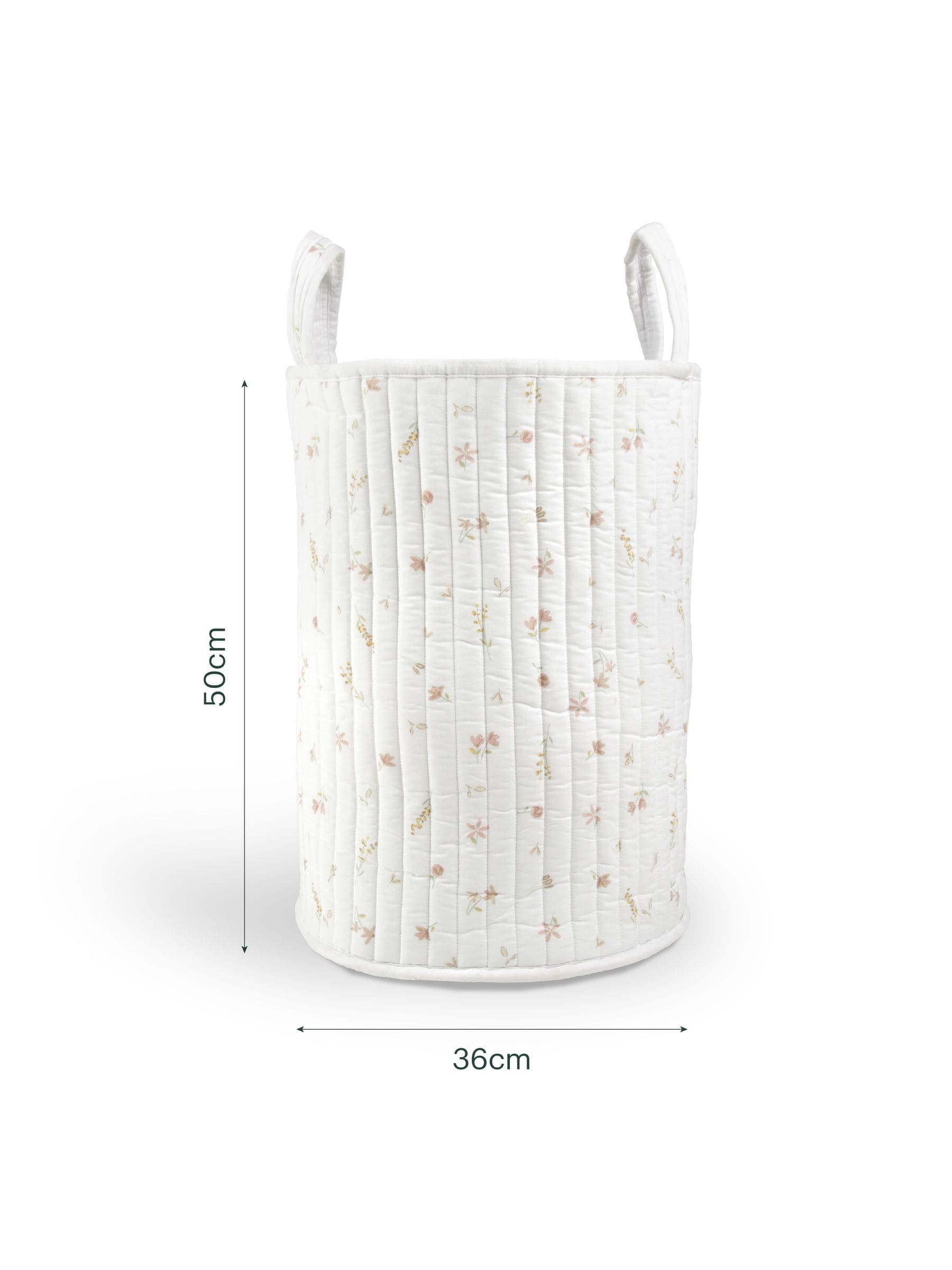 Cuddleco Meadow Large quilted storage basket for nursery - British product