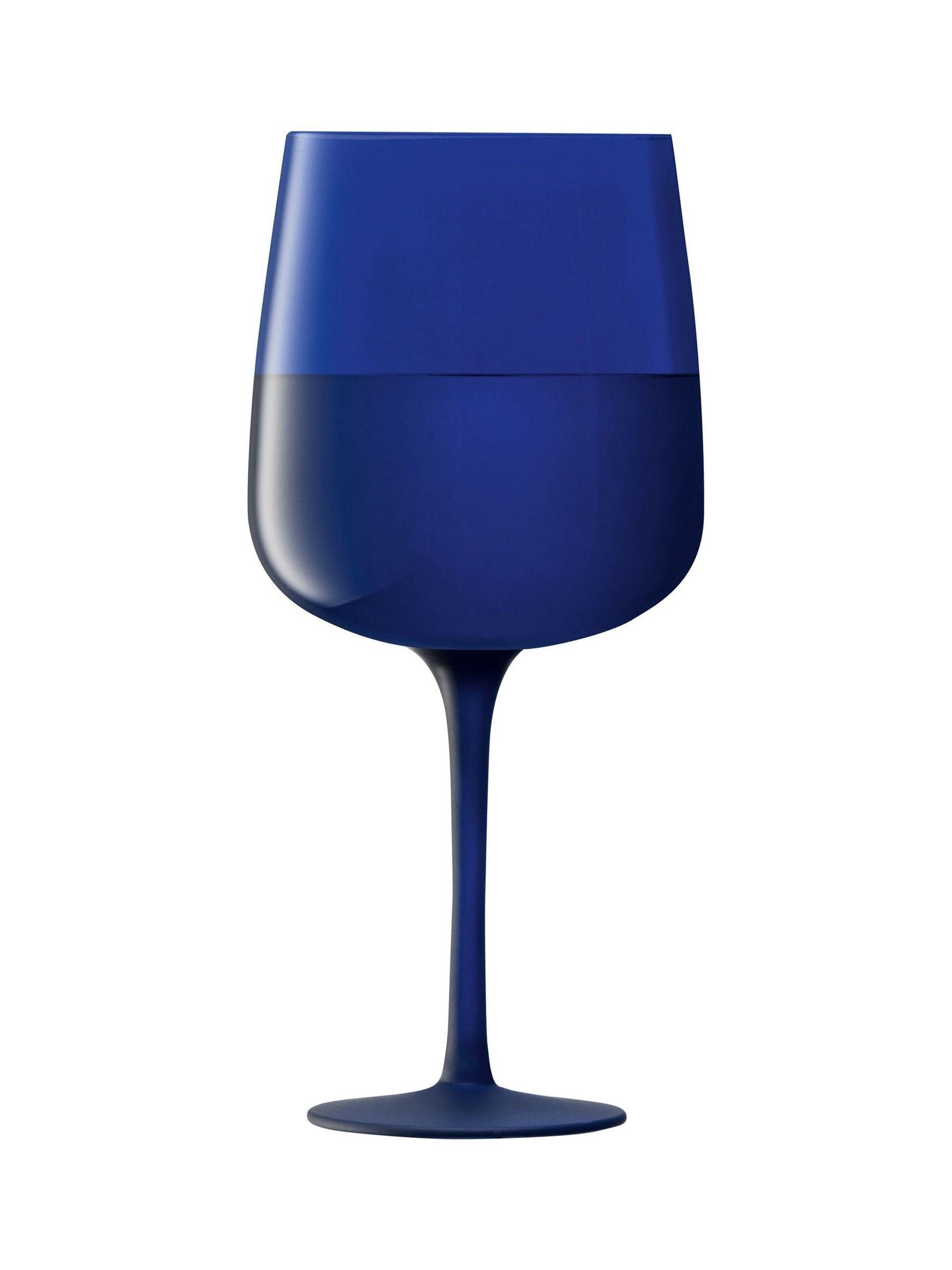 LSA International Set of 2 Cobalt Blue Arc Contrast Wine Spritz Glasses 330ml