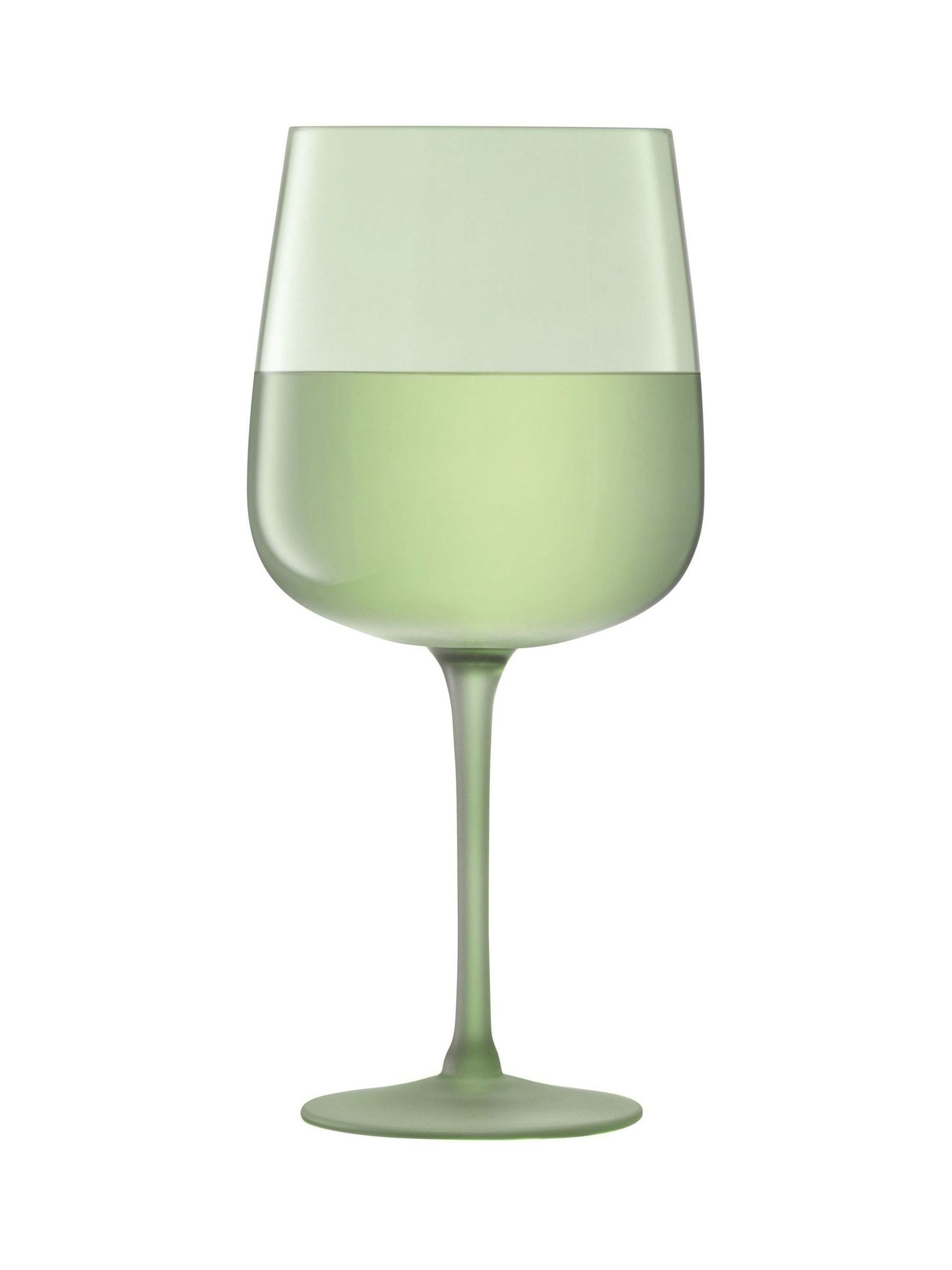 LSA International moss green arc wine glasses 330ml - British product