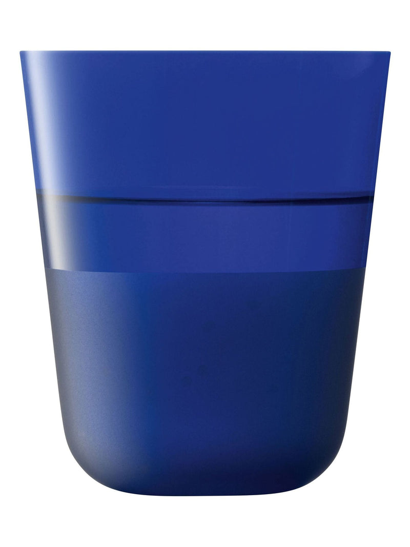 LSA International cobalt blue arc contrast tumblers set of 2 380ml, UK version