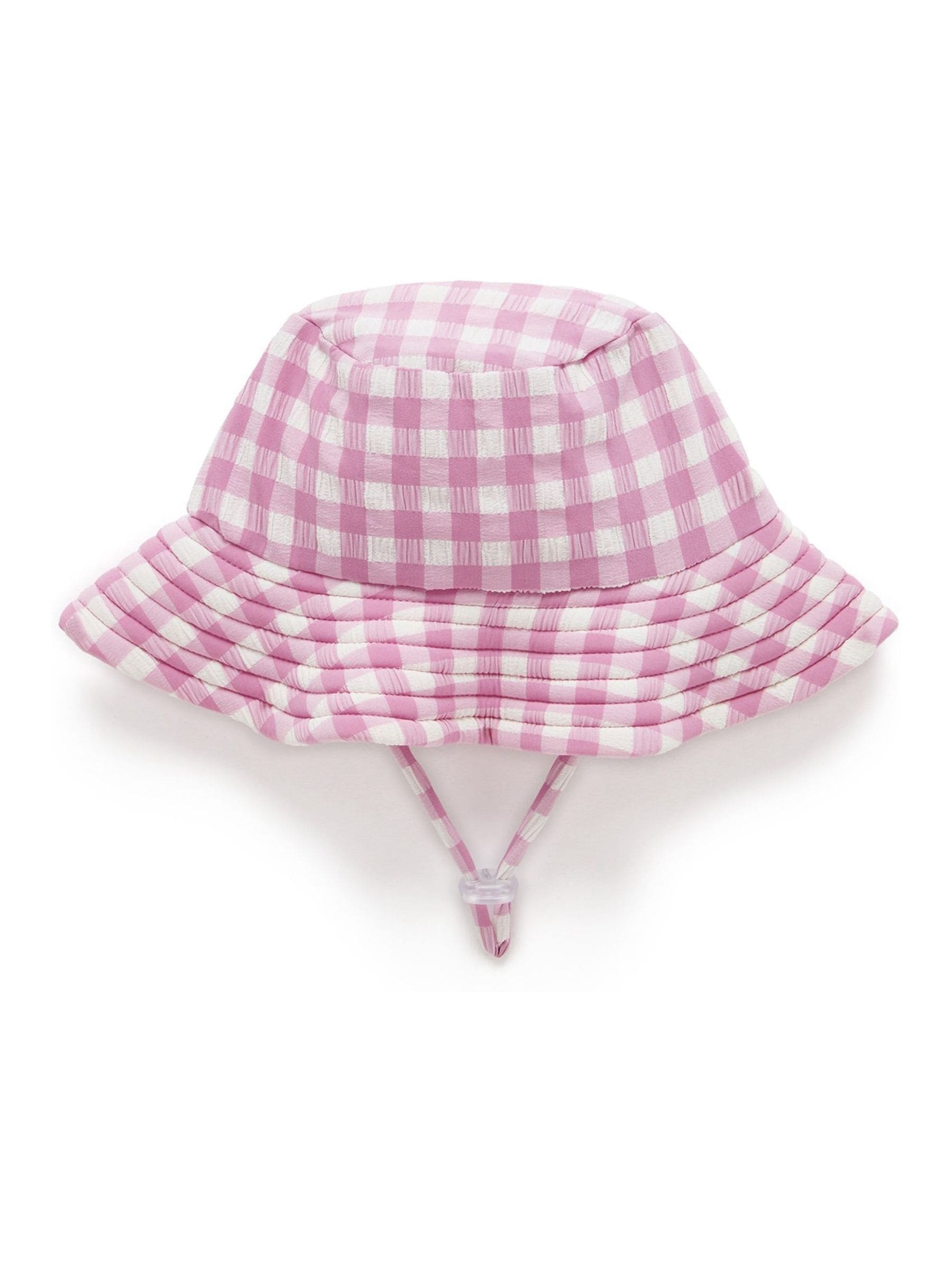 Purebaby pink broad brim swim hat (British brand)
