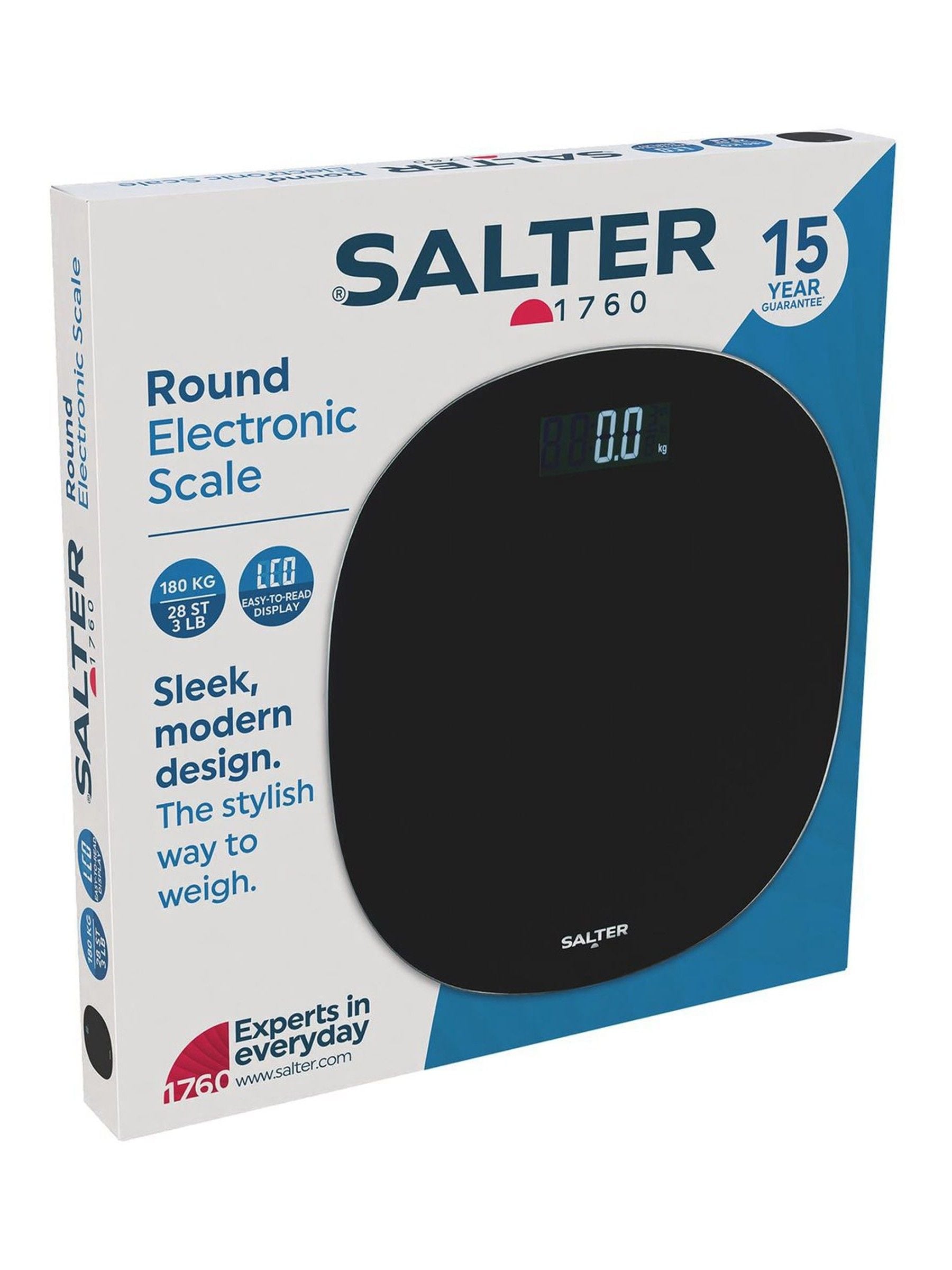 Salter black smart scale LED display - British product
