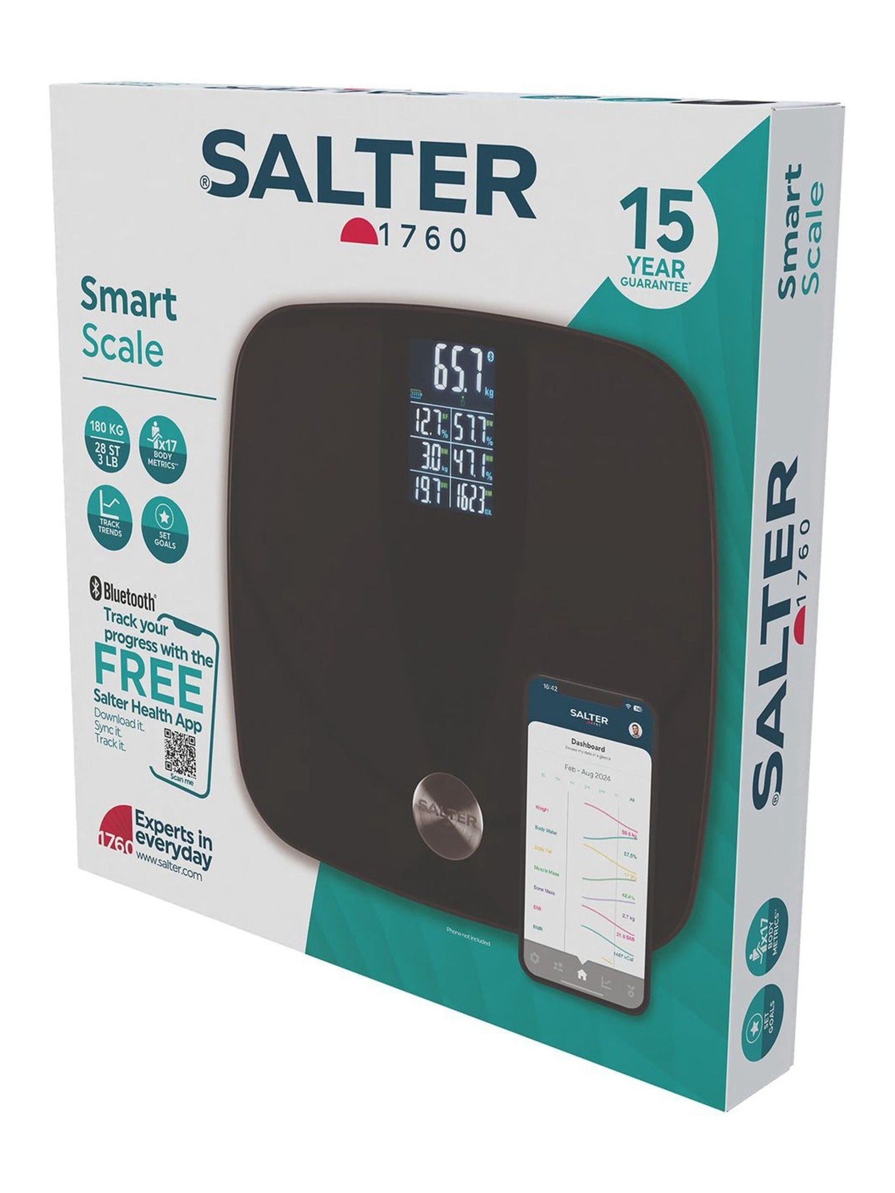 Salter black smart scale LED display - British product