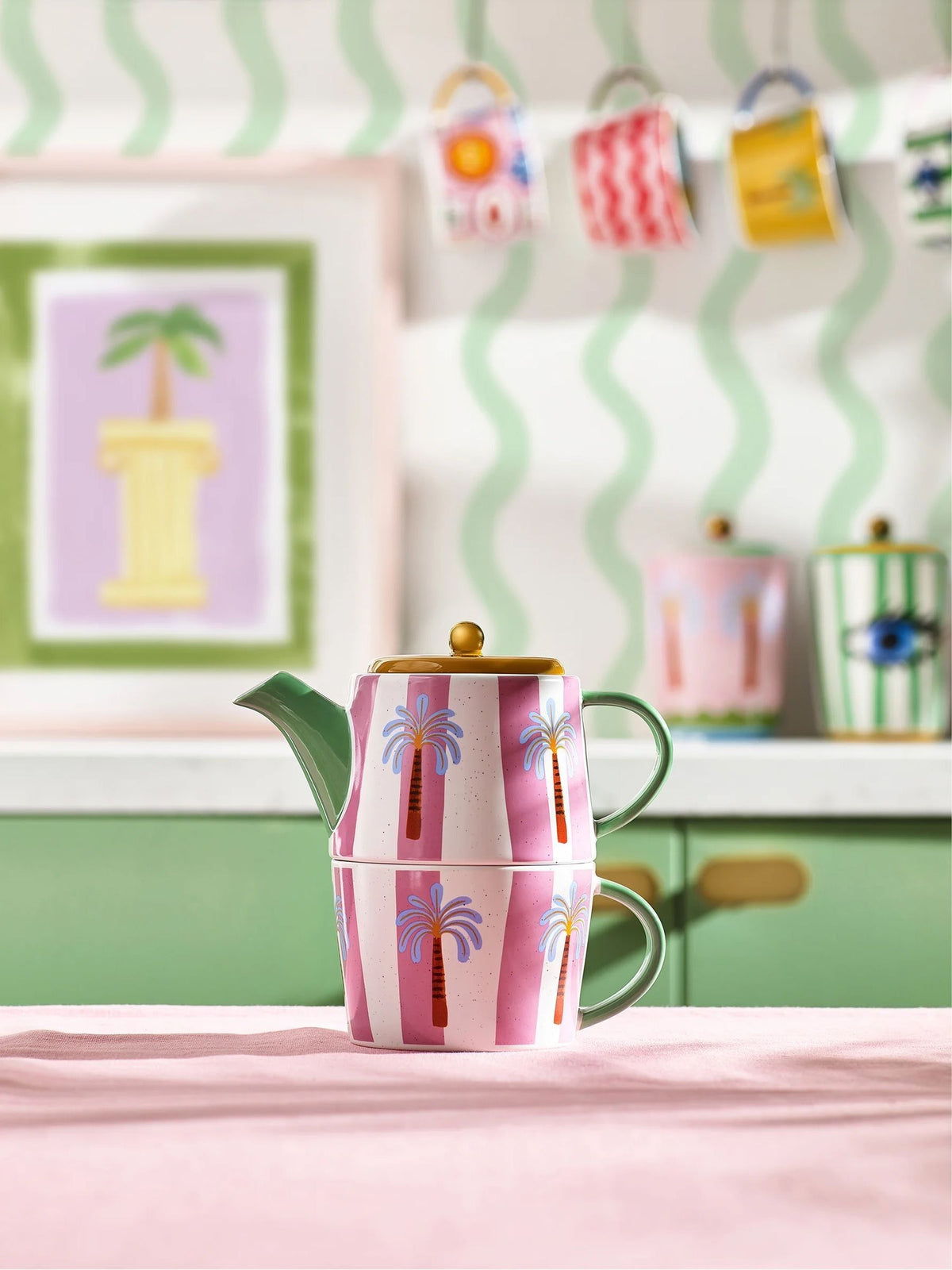 Eleanor Bowmer Multi Electric Coast Palm Tea For One