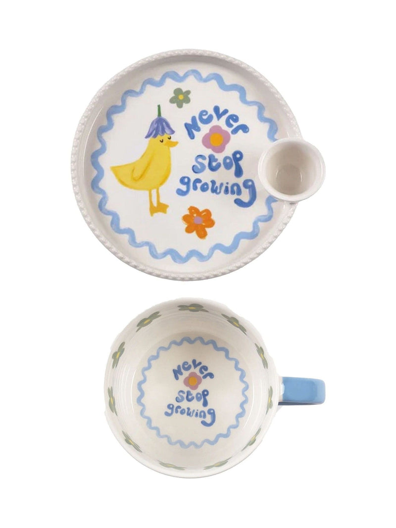 Eleanor Bowmer Eierplatte und Ententasse – Britisches Produkt