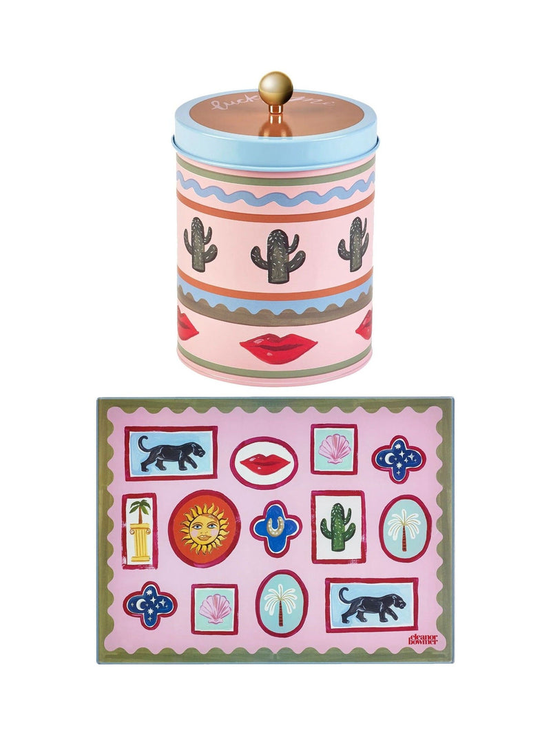 Eleanor Bowmer Multi Electric Coast Biscuit Tin And Worktop Saver