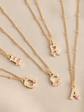 Gold tone initial heart necklace - British product