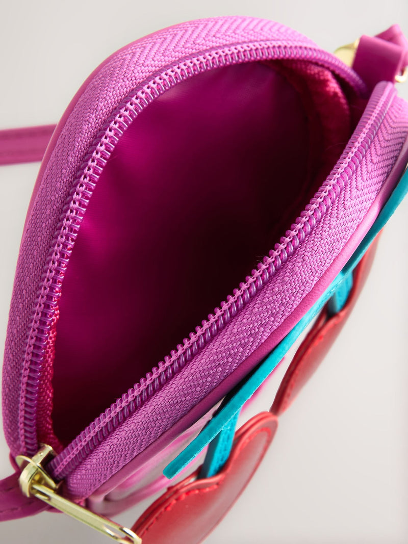 Pink cherry cross-body bag with 3D cherry detail, UK version