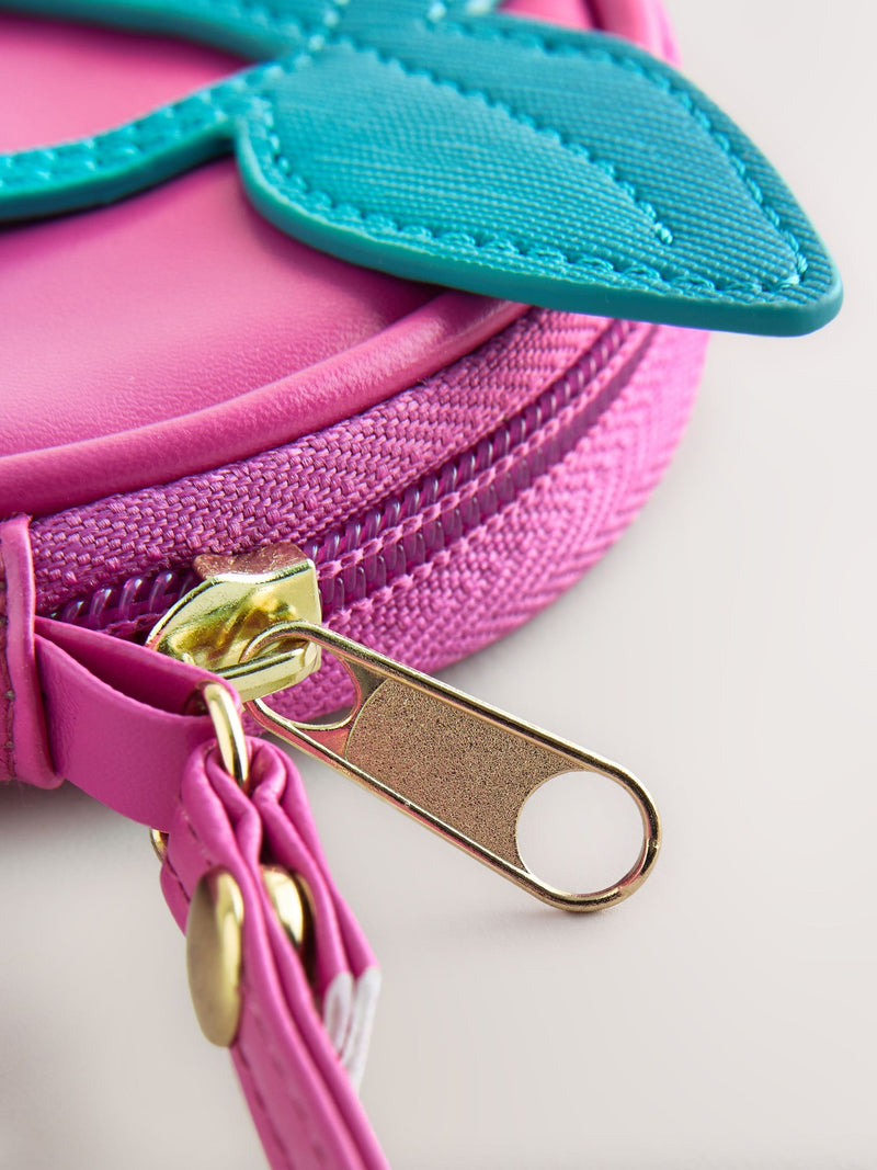 Pink cherry cross-body bag with 3D cherry detail, UK version