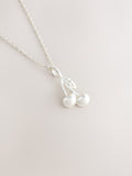 Sterling silver cherry necklace for children, UK version