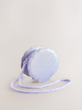Purple metallic gem shell bag 13cm, imported from the UK