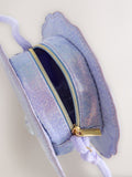 Purple metallic gem shell bag 13cm, imported from the UK
