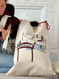 Solesmith personalised Santa sack ice skating scene - British product