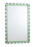Oliver Bonas Green Maya striped border wall mirror 71.5cm - British product