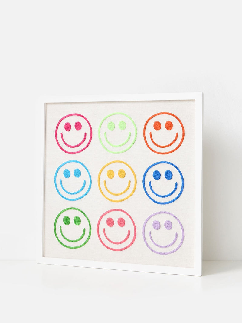 Oliver Bonas embroidered bows wall art 46x36cm, imported from the UK