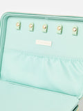 Oliver Bonas large blue striped bow jewellery box - British product