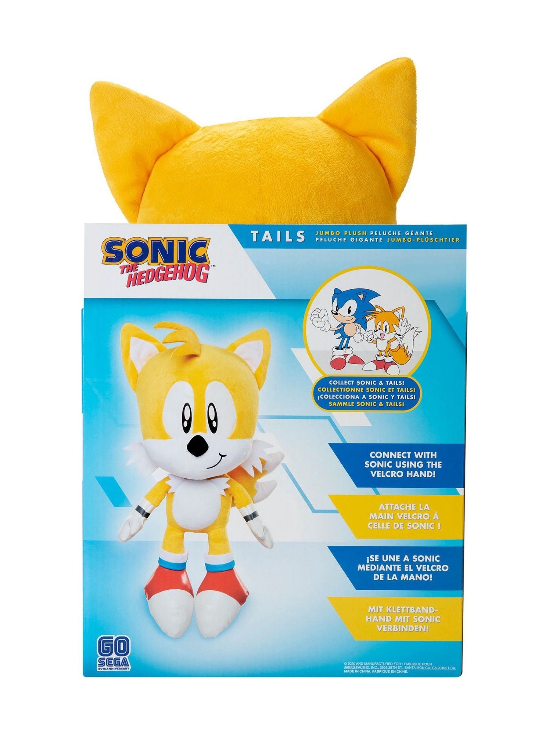 Jakks Pacific Sonic Tails jumbo plush toy 30.5cm, UK version