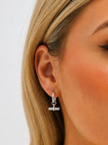Jon Richard T-bar huggie hoop earrings 14mm, imported from the UK