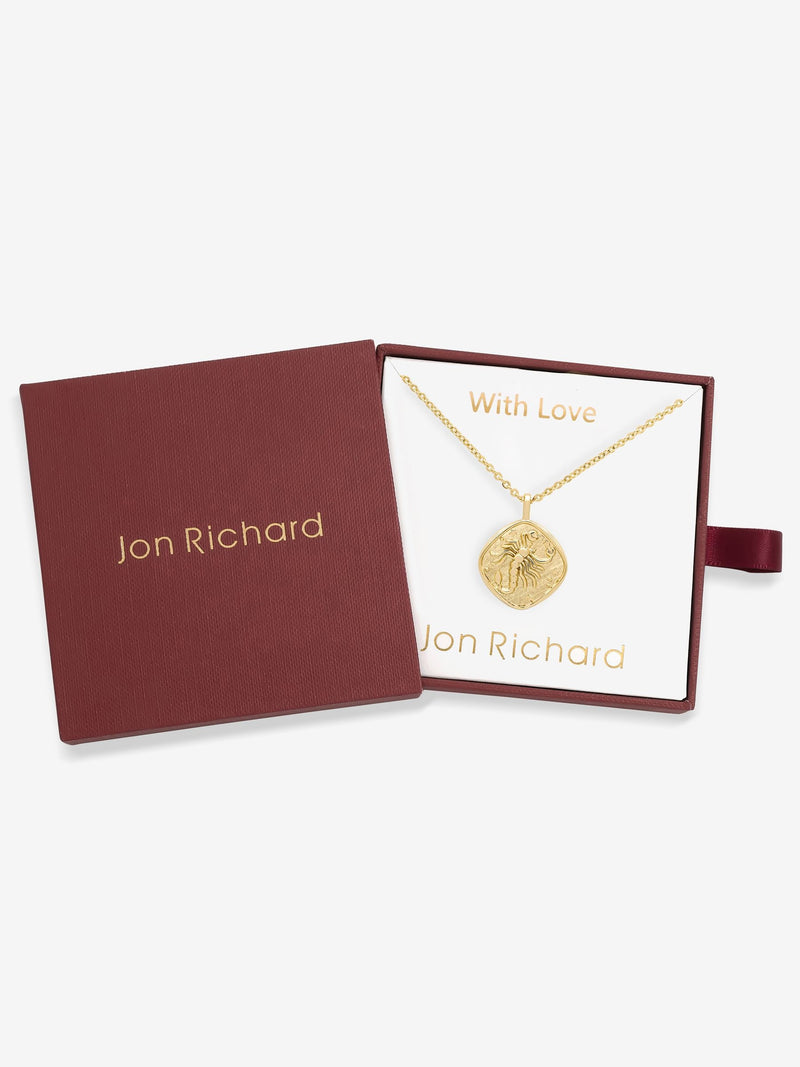 Jon Richard 18ct gold plated Scorpio pendant, UK version