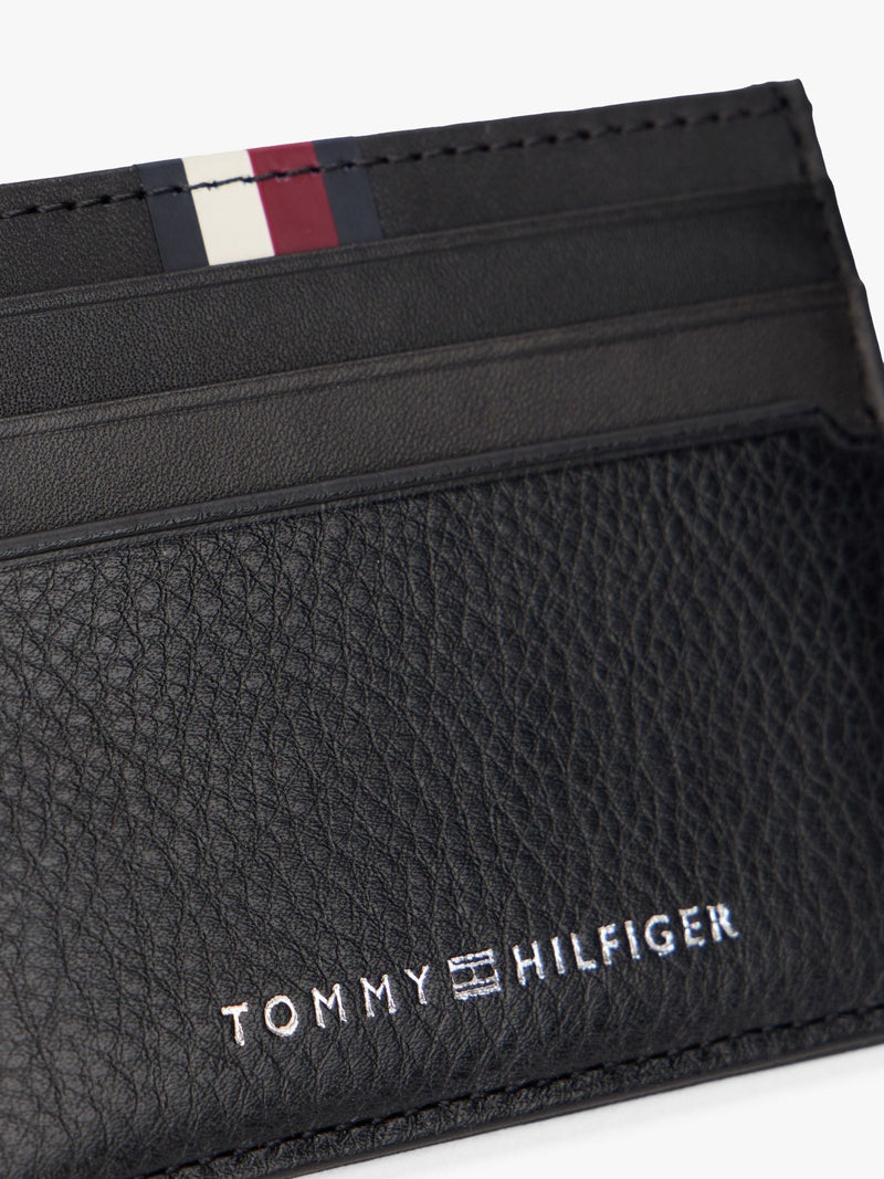 Tommy Hilfiger black business card holder leather - British product
