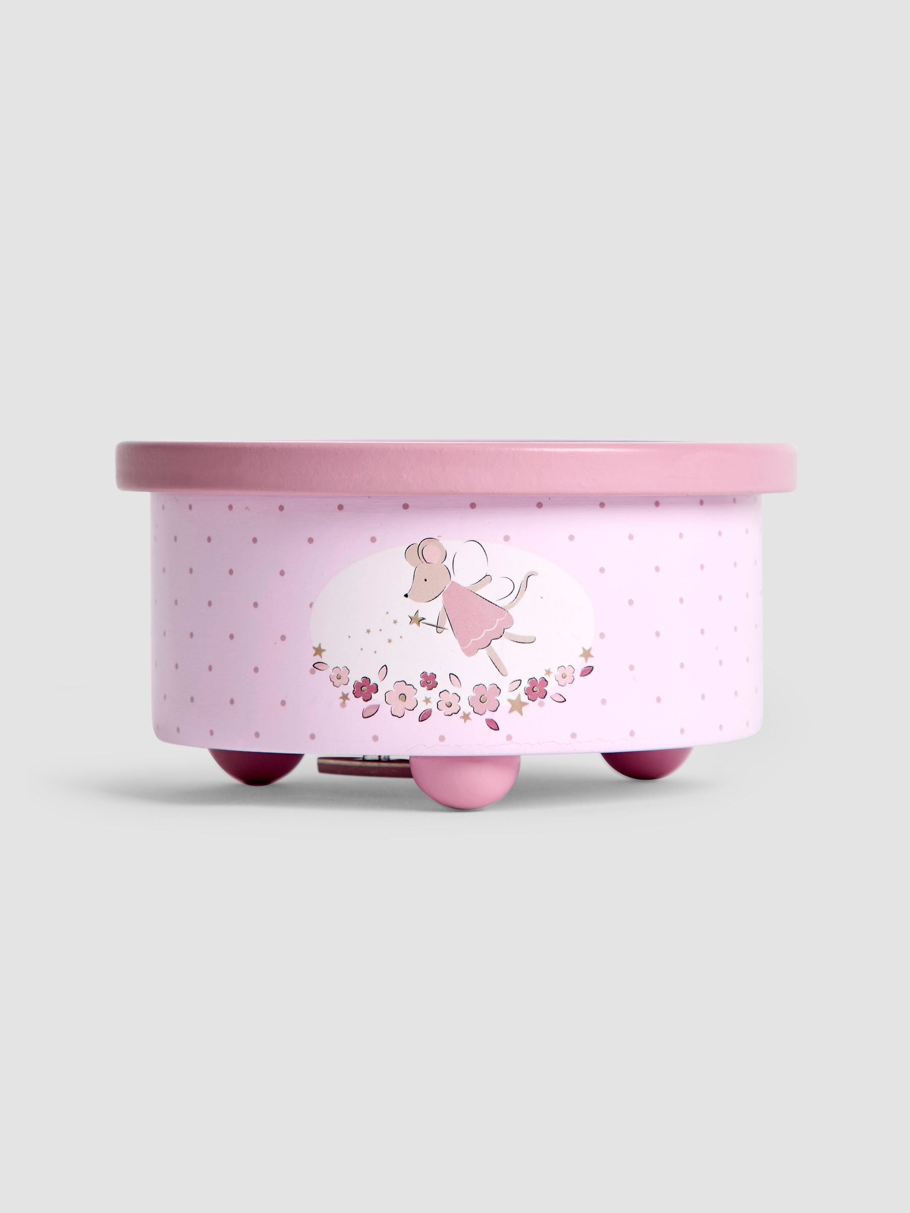 JoJo Maman Bébé light pink fairy mouse music box - British product