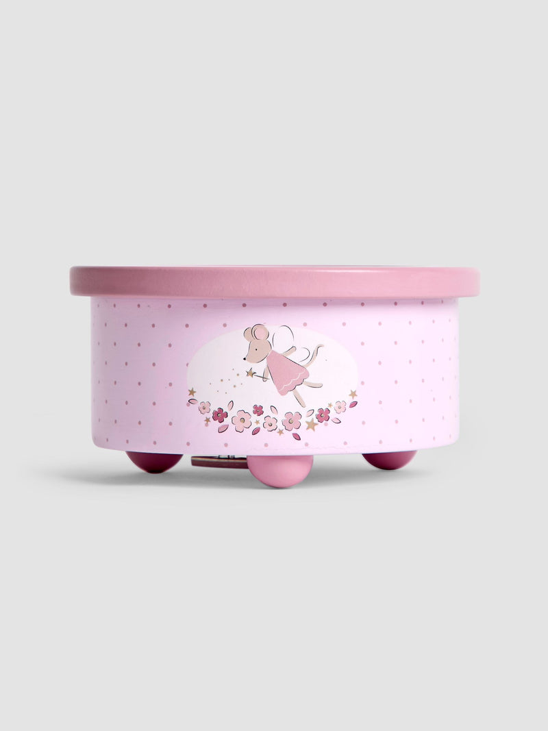 JoJo Maman Bébé light pink fairy mouse music box - British product