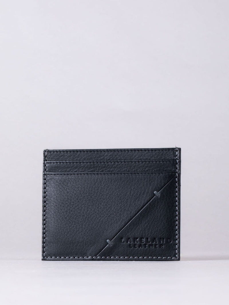 Lakeland Leather black Allerdale card holder - British product