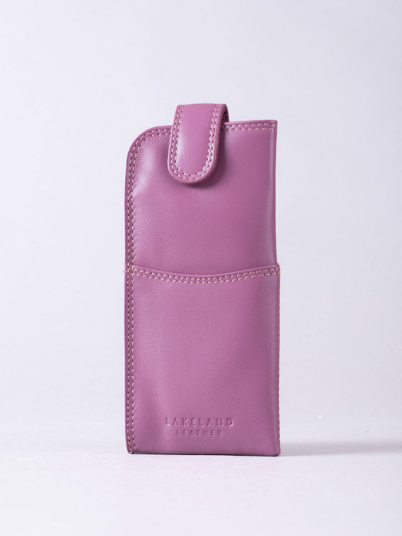 Lakeland Leather Cranberry Leather Glasses Case