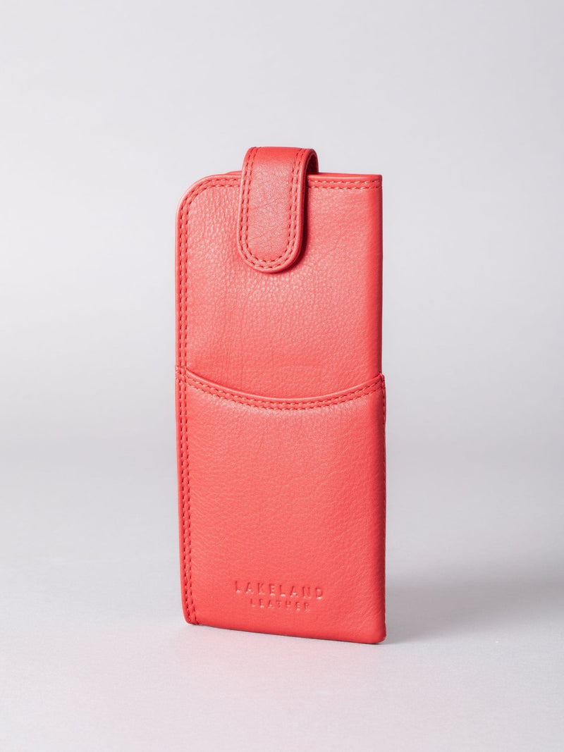 Lakeland Leather Cranberry Leather Glasses Case