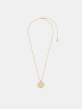 Accessorize Gold Plated Diamante Coin Necklace - British product