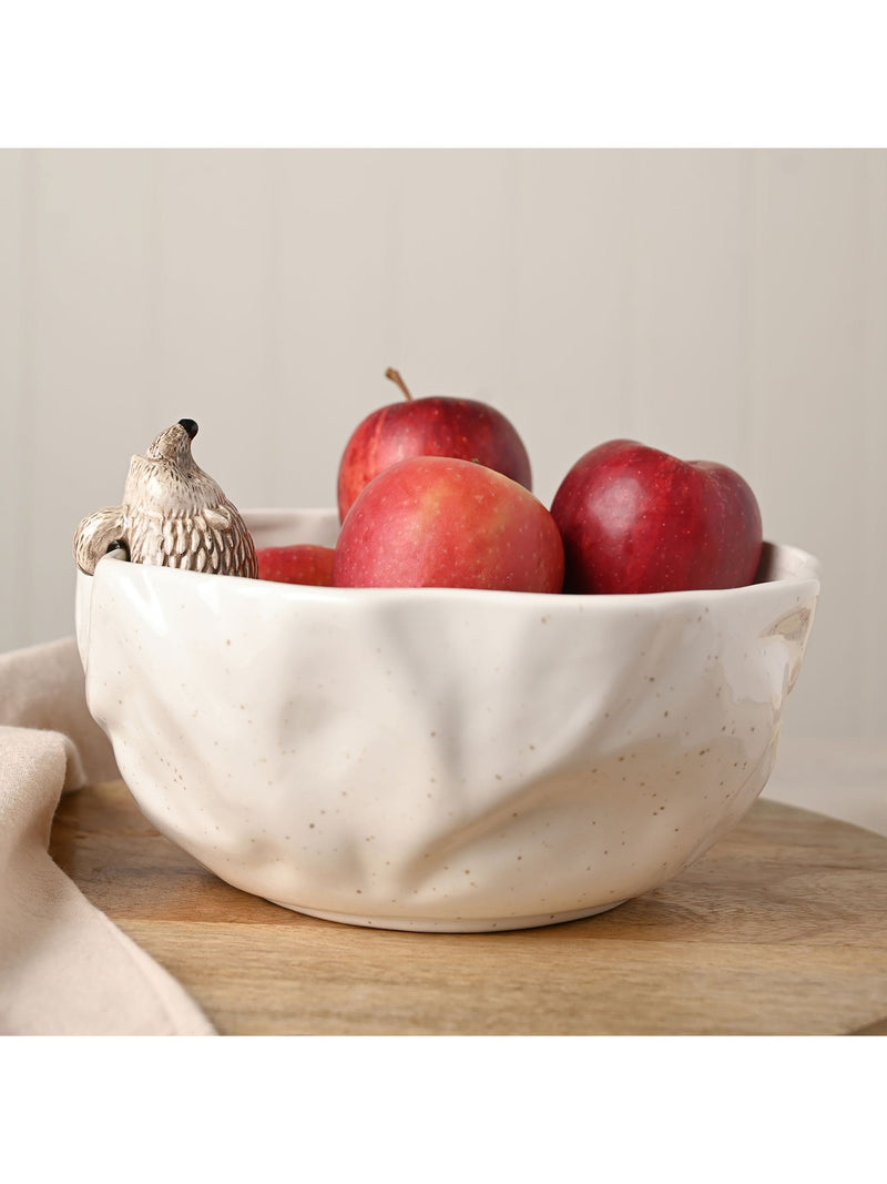 Widdop white hedgehog serving bowl 22cm, imported from the UK