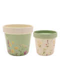 Widdop floral planters set of 2 12cm (British brand)