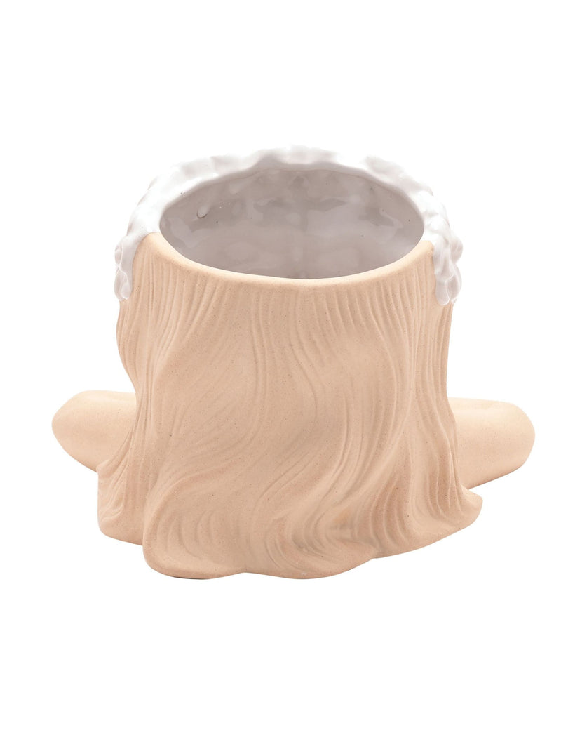 Widdop beige relaxed girl ceramic planter 16.5cm (British brand)