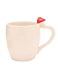 Widdop white toadstool mug and saucer set 10cm (British brand)