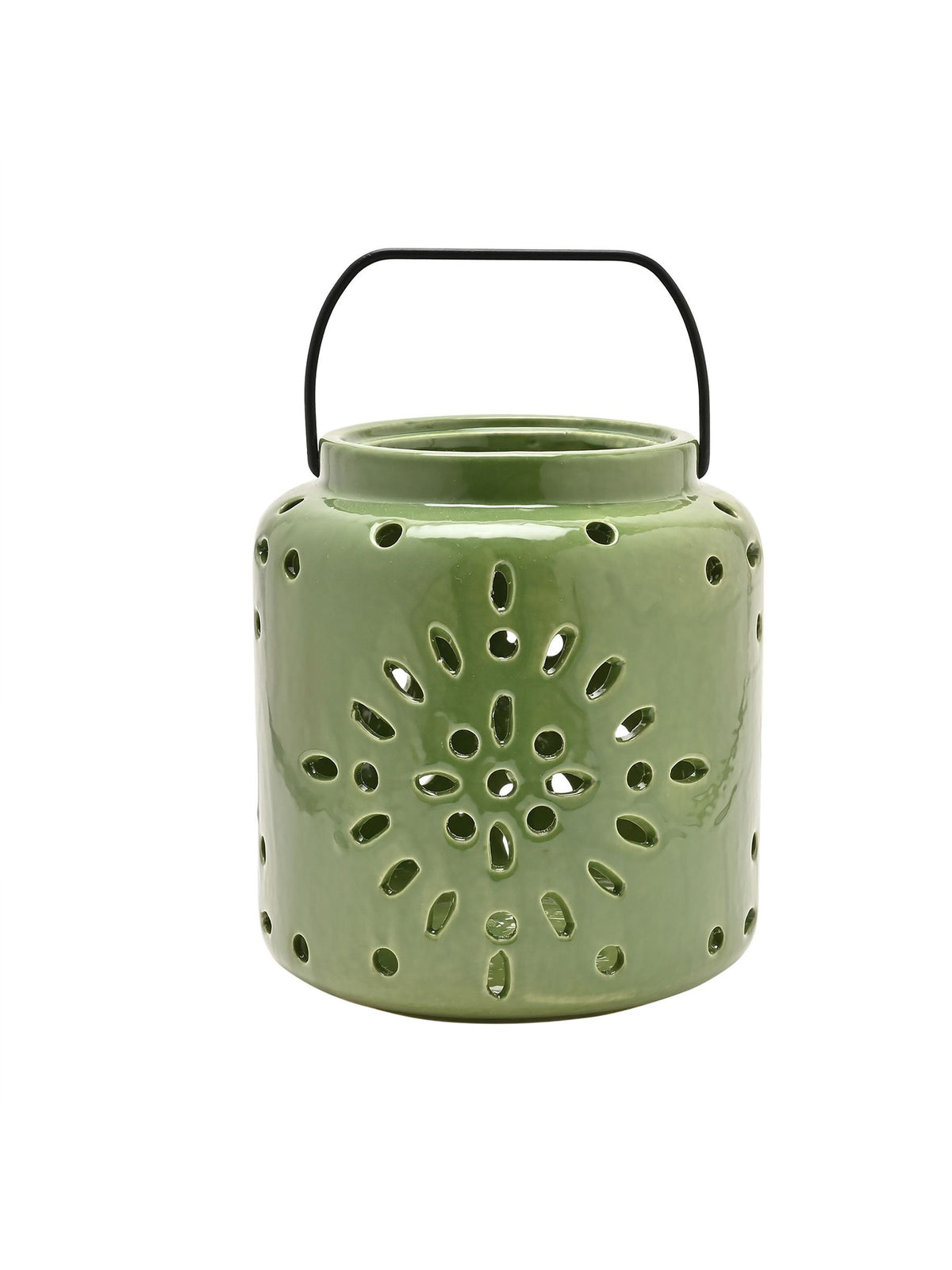 Widdop sage ceramic lantern 21.5cm (British brand)