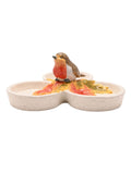 Widdop Orange Robin Triple Dish Serving Tray 21cm x 21cm (British brand)