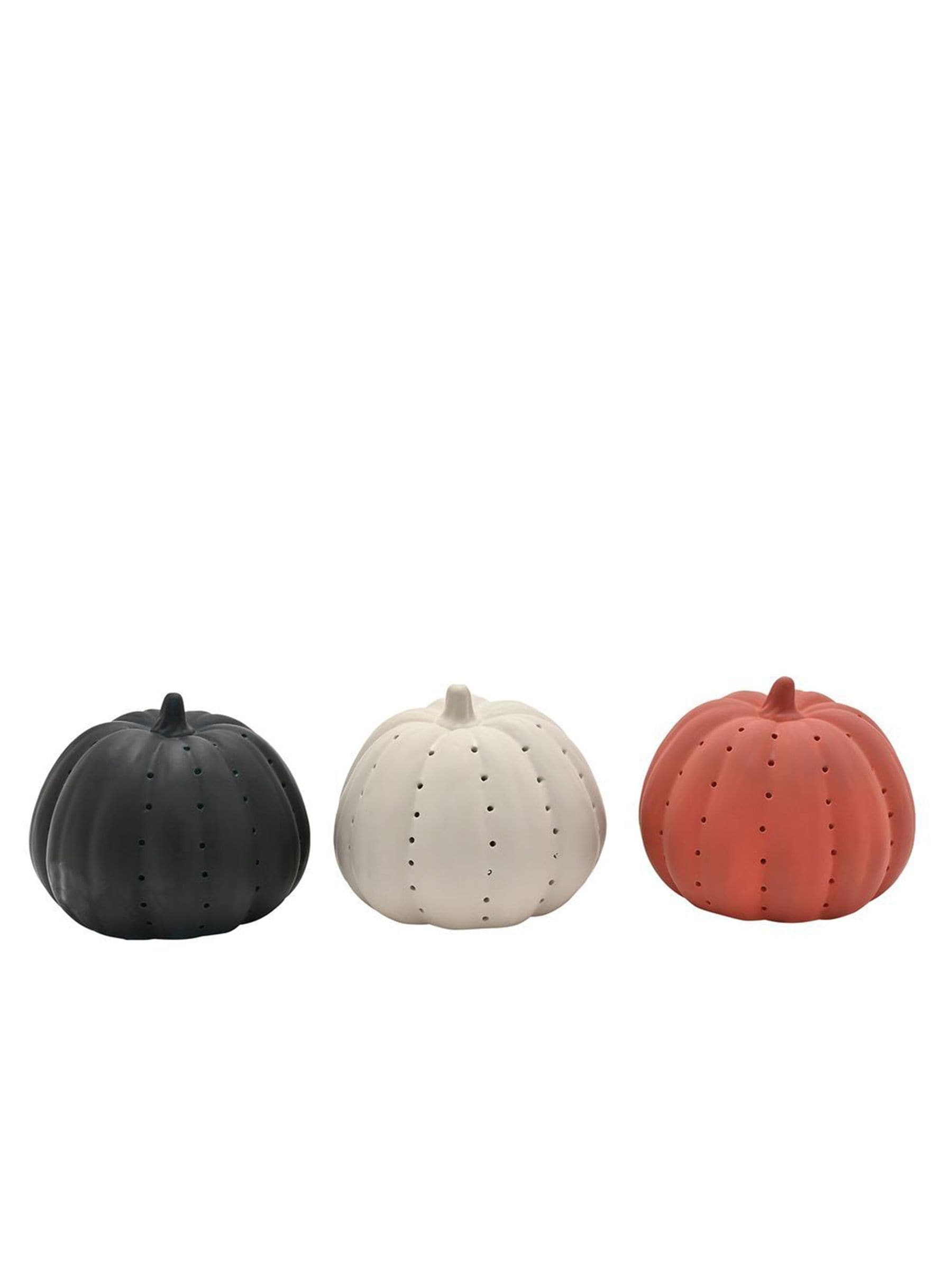 Widdop mini LED pumpkin set ceramic lights (British brand)