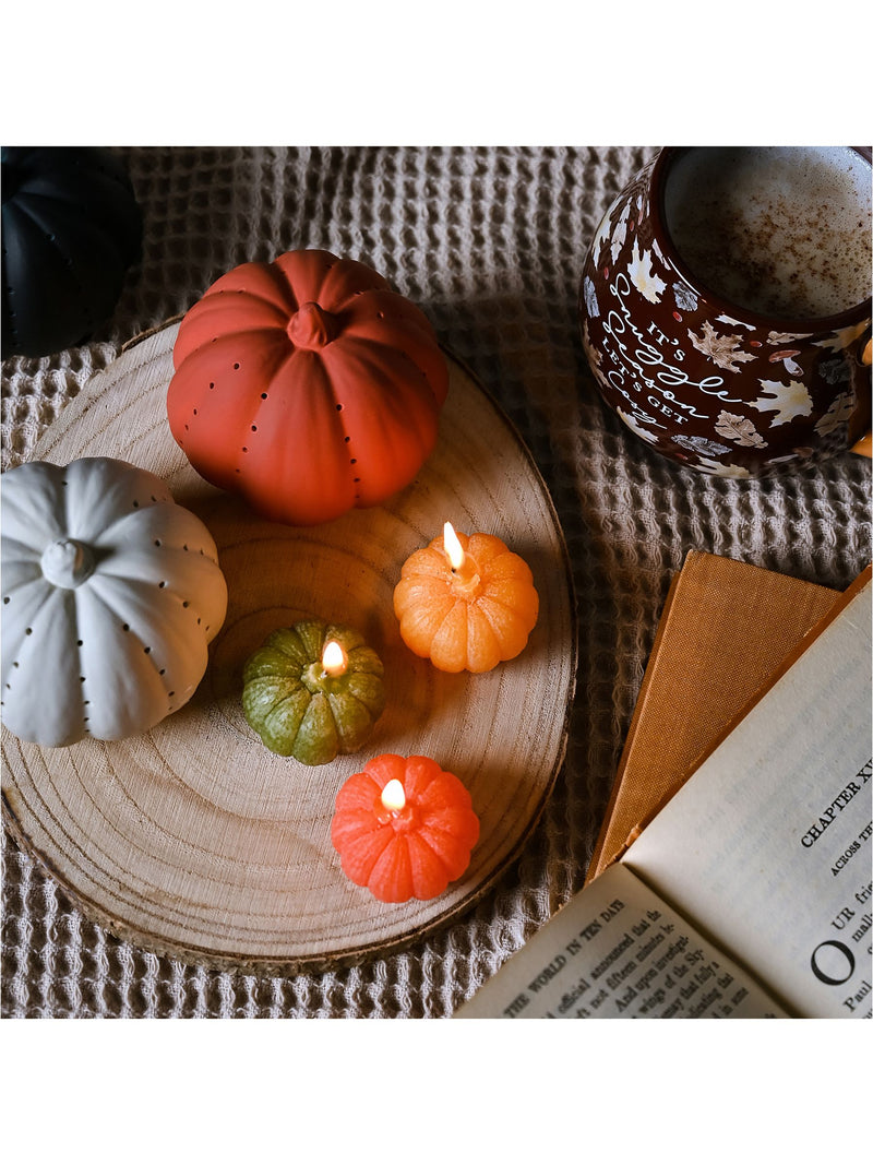 Widdop mini LED pumpkin set ceramic lights (British brand)