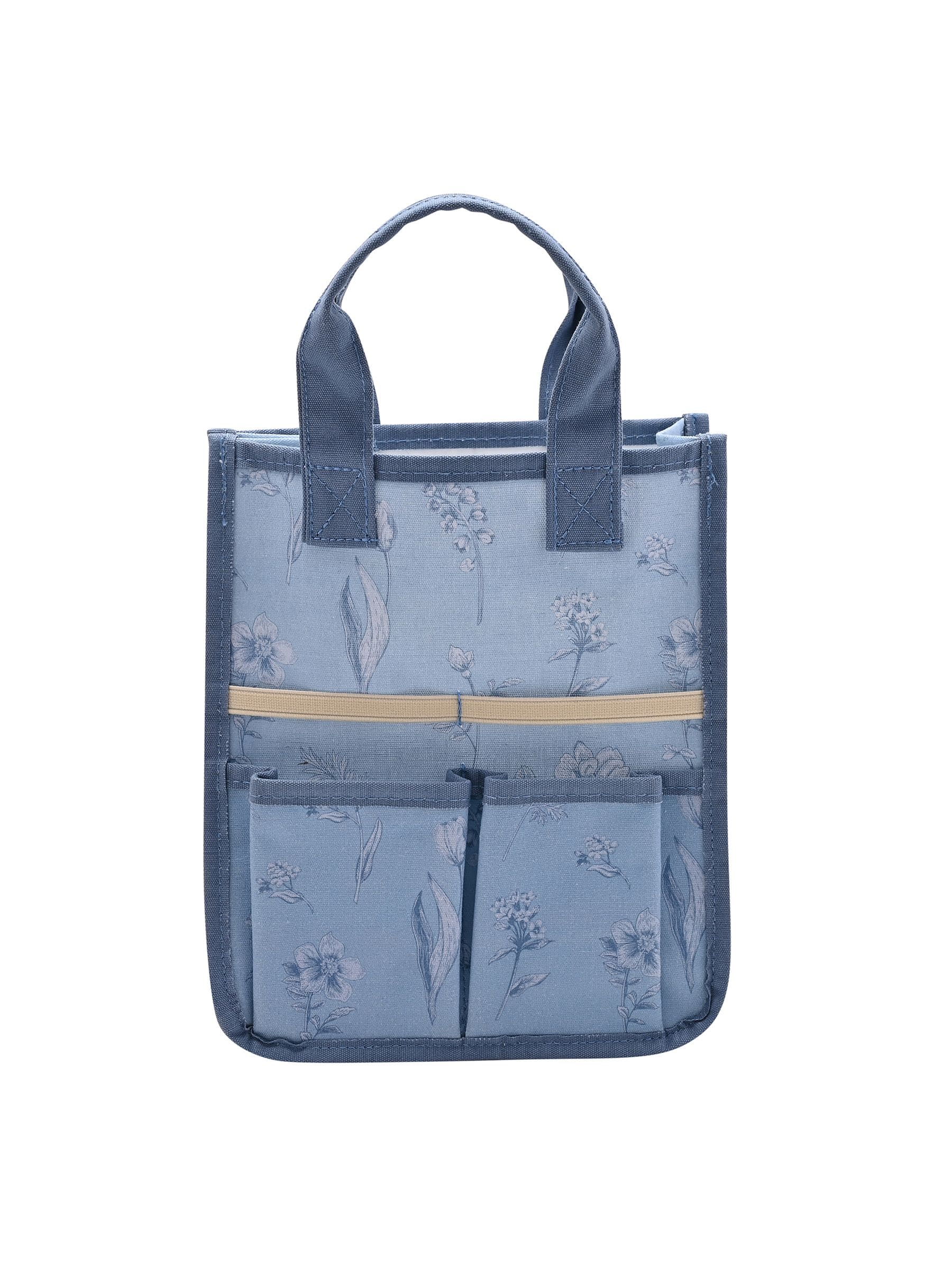 Widdop blue mini tote bag with garden tool set, UK version