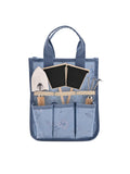 Widdop blue mini tote bag with garden tool set, UK version