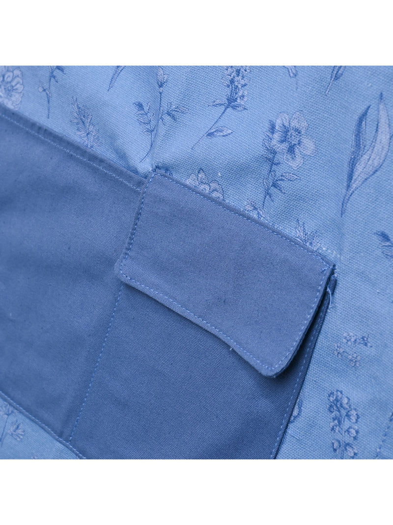 Widdop blue floral garden apron, imported from the UK