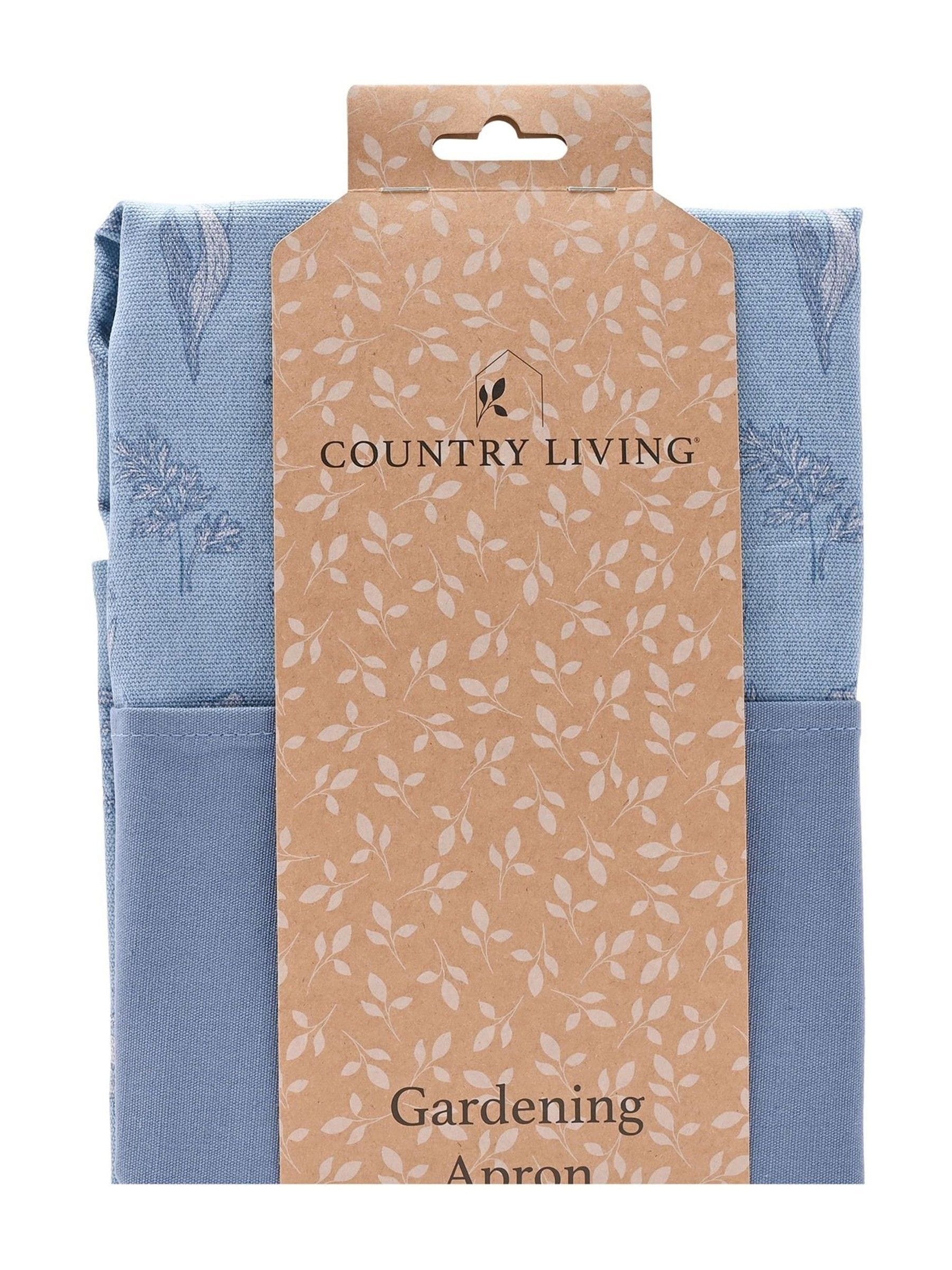 Widdop blue floral garden apron, imported from the UK