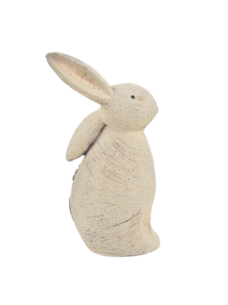 Widdop white resin rabbit figurine 26cm height (British brand)