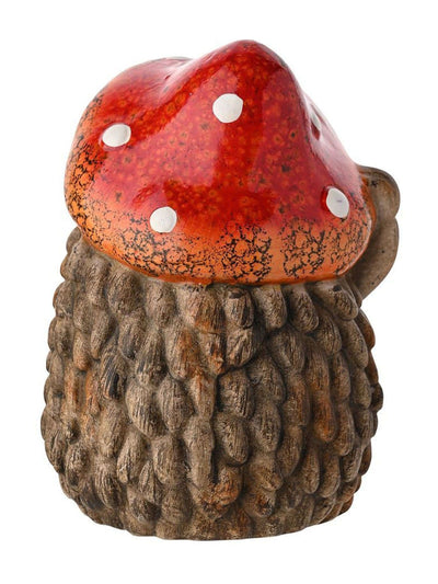 Hérisson Widdop brun dans un chapeau champignon