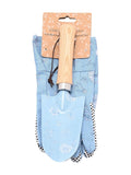 Widdop blue floral gardening set (British brand)