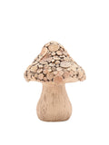 Widdop Brown Wood Effect Mushroom with Log Ornamnet