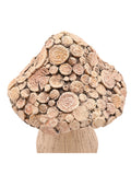 Widdop Brown Wood Effect Mushroom with Log Ornamnet