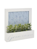 Widdop White wooden photo frame and planter, 19cm, imported from the UK