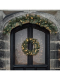 Lights4fun 1.5m Pre Lit LED Outdoor Fir Garland
